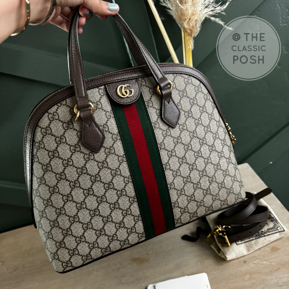 Gucci Dome Ophidia Medium Top Supreme Handle Shoulder Bag - Picture 2 of 13